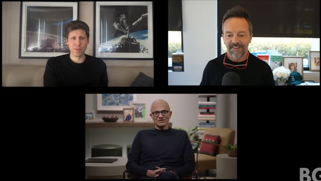 组后首次对谈：「我们是天作之合！」k8凯发入口奥特曼和纳德拉艰难重(图7)